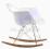 Krzesło bujane Eiffel Rocking insp. RAR białe