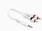 Kabel jack 3,5mm - 2xRCA GOLD OFC iPod mp3 PC 7cm