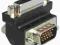 Adapter DVI-I(F)(24+5)->VGA(M) kątowy 270
