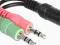 Adapter Mini Jack(M)x2 -> Mini Jack(F) 4-Pin
