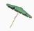 PARASOL OGRODOWY DREWNIANY śr-300cm ZIELONY MB0249