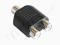 Adapter gniazdo RCA chinch - 2x RCA gniazdo