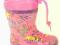 KALOSZE MOTYLKI RÓŻ D.  OCIEPLANE  27