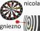 DART gra DREWNIANA DWUSTRONNA tarcza  6 RZUTEK 517