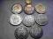 8 monet rubel,talar,pan z bródką,i inne