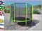 TRAMPOLINA ZIELONA Z SIATKĄ + DRABINKA 8 FT 244CM