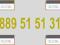 -- 889 51 51 31 -- ZŁOTY NUMER HEYAH, F. VAT 23%