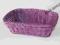 KOSZYK KOSZYCZEK WYPLATANY NA PIECZYWO FIOLETOWY