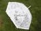 parasol parasolka biała KORONKA SERCA .
