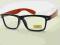 NERDY Czerwone Zerówki OKULARY do komputera OPRAWY