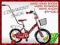 ROWERY rowerki dziecięce 14 CALI koszyk CZERWONY