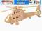 PUZZLE DREWNIANE 3D HELIKOPTER ŚMIGŁOWIEC WOJSKOWY