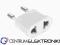 Adapter przejściówka USA gniazdo- PL wtyk biała HQ