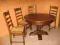 STÓŁ DĘBOWY ROZKŁ. +4 KRZESŁA 100% LITE DREWNO