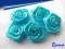 Atłasowe śliczne różyczki - turkus  NNN-2