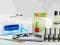 ZESTAW DO MANICURE HYBRYDOWY 5x LAKIER UV LAMPA UV