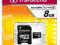 TRANSCEND 8GB karta pamięci micro SD HC + adapter