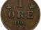 SZWECJA 1 ORE 1904 ROK st.3+