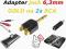 Złącze przejściówka jack 6,3mm na 2x RCA GOLD 0301
