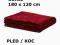 IKEA GURLI KOC PLED NARZUTA SUPER 180x120 CZERWONY