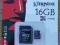Karta micro sd sdhc 16GB KINGSTON + adapter