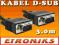 SOLIDNY KABEL DO MONITORA DSUB EKRANOWANY 3 METRY