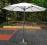 PARASOL OGRODOWY 255 cm Z ELEGANCKĄ PODSTAWĄ  HIT