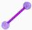 Kolczyk do języka fiolet elastyczny UV -piercing