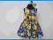 PIĘKNA BAWEŁNIANA SUKIENKA + SZARFA R.86 KWIATY