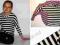 Markowa tunika - biało czarne pasy rozm. 6l SALE
