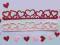 {gosia} SCRAPKI SERCE BORDER 2szt. 22 KOLORY