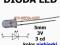 DIODA LED 5mm 3V kolor NIEBIESKI    SKLEP ELEKTRON