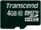 Karta pamięci microSDHC Transcend, 4 GB, class 10