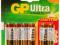 BATERIE GP Ultra Alkaline AA 4+2 TANIO 2020r.