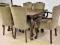 STÓŁ ROZKŁADANY 6 KRZESEŁ CHIPPENDALE ORZECH