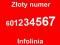 NAJLEPSZY ZŁOTY NUMER TELEFONU 601234567