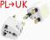 Przejściówka wtyczka polska PL - angielska UK ANG