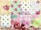 Papier SCRAPBOOKING kwiaty Shabby Chic retro 8szt