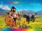 Barbarzyńca z psem przy ognisku, Playmobil 4769