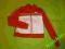 ŚWIETNA bluza dres zamek  biała czerwona 152 160
