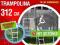 TRAMPOLINA 312cm podwójne nogi +siatka +drabinka