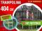 TRAMPOLINA 404cm podwójne nogi +siatka +drabinka