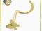Złoty kolczyk do nosa 1 mm