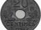 FRANCJA 20 CENTIMES 1942 ROK st.2