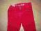 jeansowe czerwone rurki ozdobione cekinami r.110