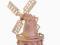 PUZZLE DREWNIANE 3D PRZESTRZENNE WIATRAK