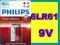 Bateria 9V 6LR61 Philips Power Alkaline 05-2017