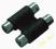 Złącze łącznik 2x RCA - 2x RCA (cinch) lornetka