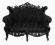 Czarna sofa GOTYCKA!!!! nr. 2454