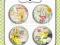 Plakietki ozdobne flair buttons - Kwiaty vintage #